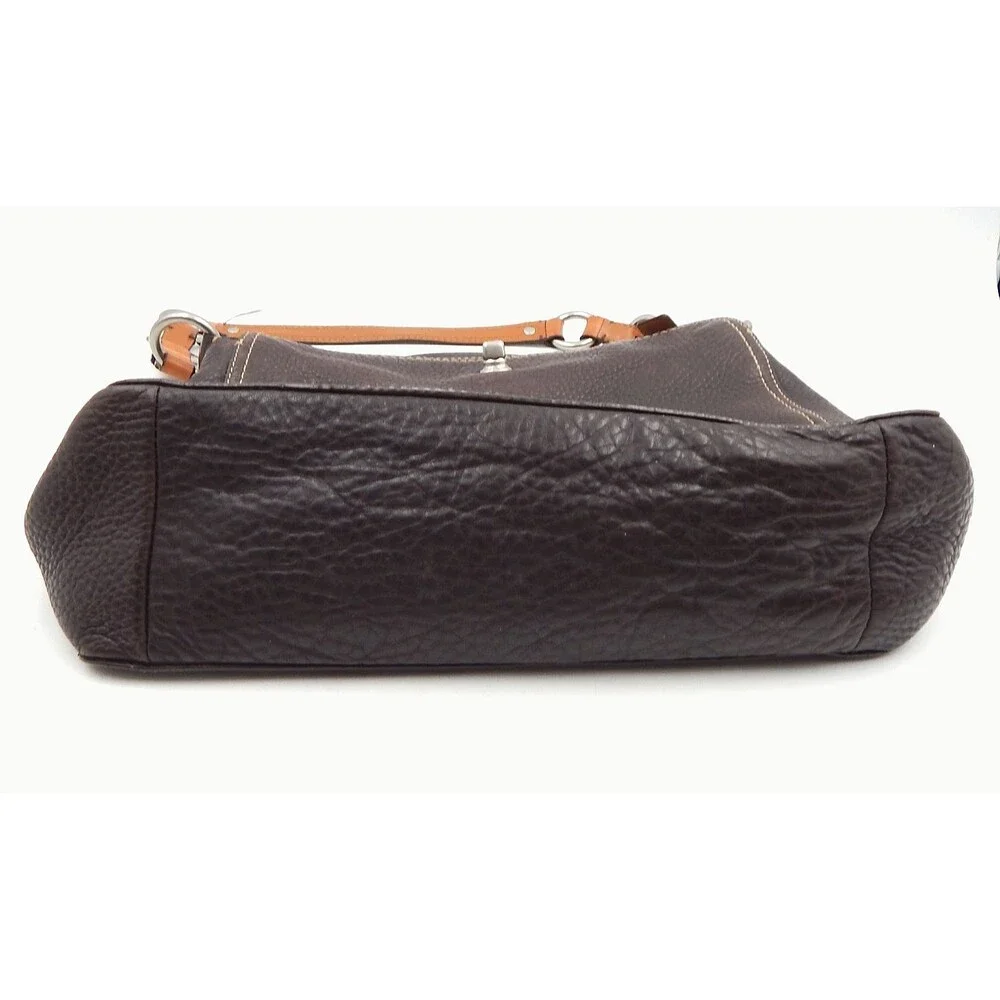 Coach Handbag Chelsea Brown Pebbled Leather Hobo D0872-F12338 Turnkey Lock